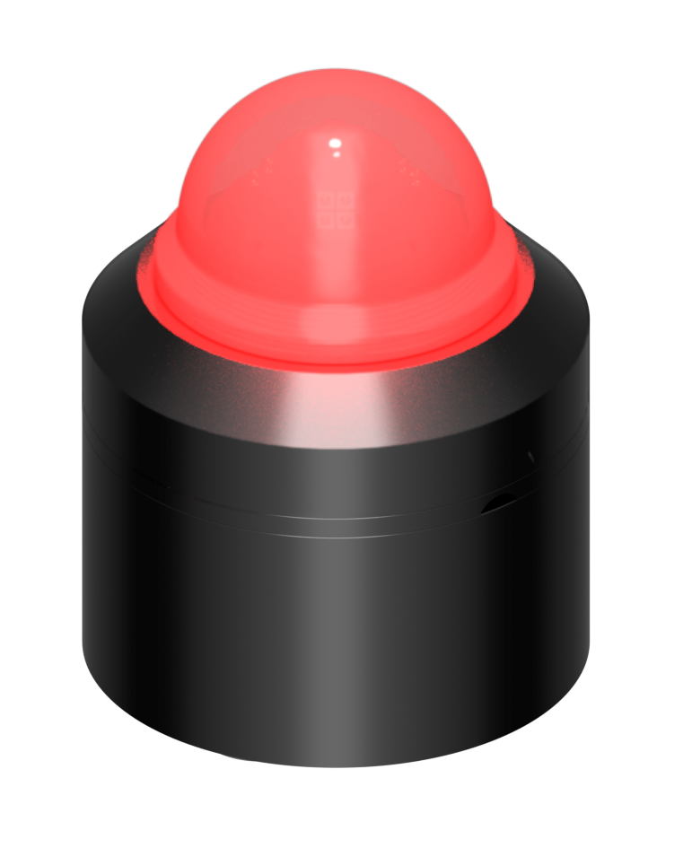 Obstruction light, red, hemispherical, single Obstruction light, red, hemispherical, single